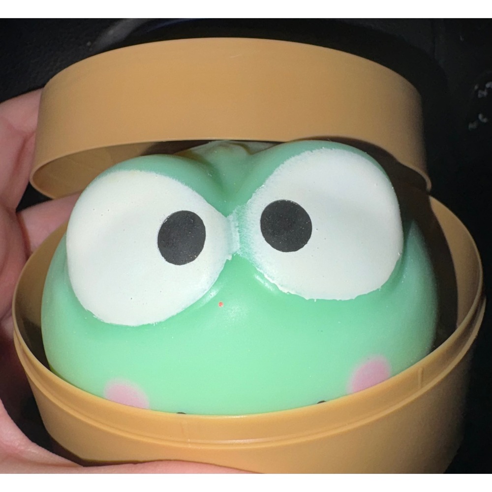 Sanrio Keroppi Squishy Toy with Steamer Basket Dumpling Green Frog Sanrio Core